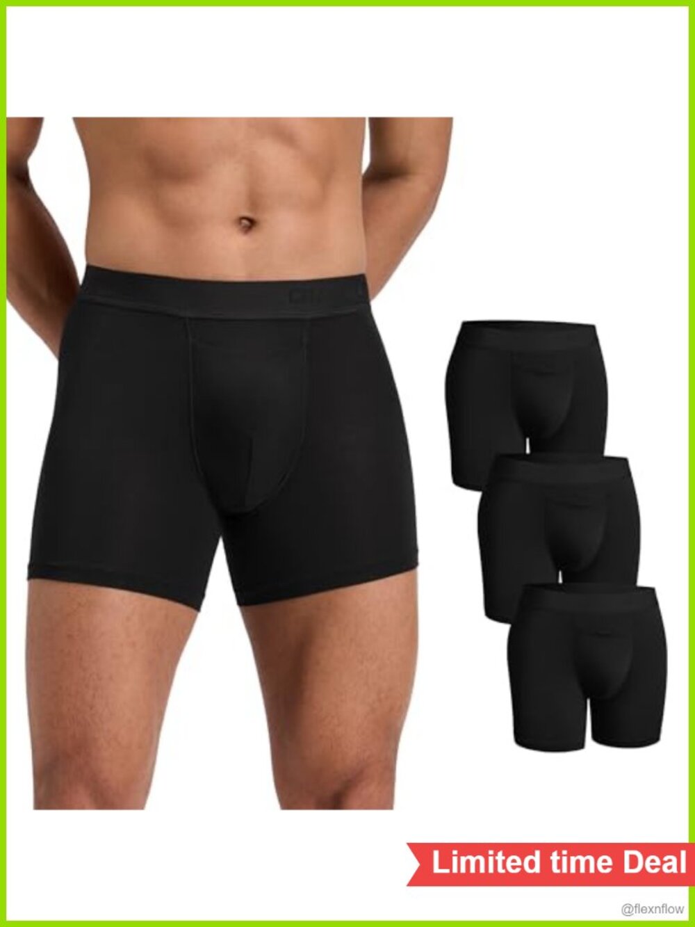 Ultra-Soft Modal Boxer Briefs with Fly 5" Inseam 3-Pack